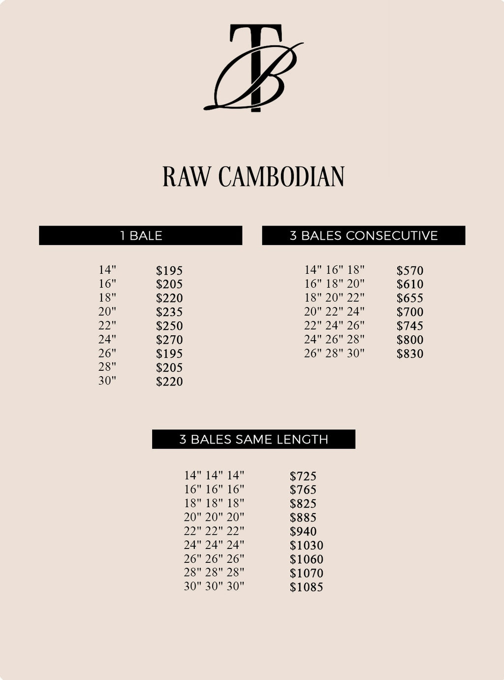 Raw Cambodian – 1 Bale Bundle