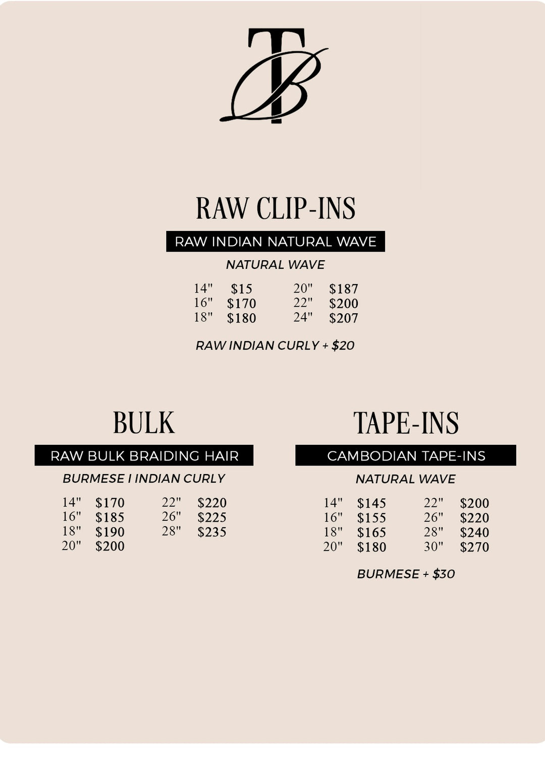 Raw Indian - Clip Ins