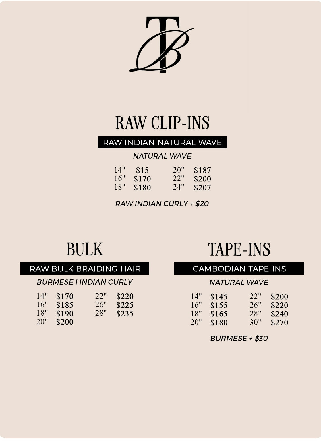Raw Indian - Clip Ins